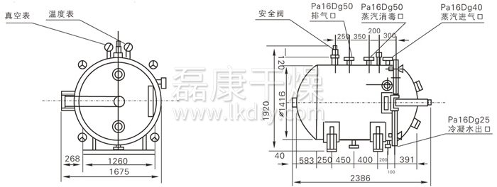 圆形静态真空干燥机结构示意图 圆形静态真空干燥机结构示意图